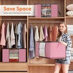 Storage Bag Organizer with Reinforced Handle Thick Fabric for Comforters