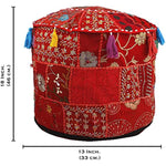 Ethnic Embroidered Pouf Cover