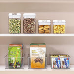 Clear Plastic Food Storage Organizer Bins for Packets, Snacks, Pouches & Spice Packets