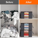 Storage Bag Organizer with Reinforced Handle Thick Fabric for Comforters