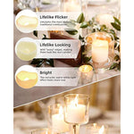 Battery Operated LED Tea Lights with Warm White Flickering Light