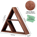 Wall Display Triangle Shelfs for Bedrooms & Living Rooms - Set Of 2