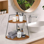 Corner Storage Shelf Counter Standing Rack for Bathroom