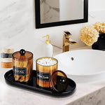 Dispenser Apothecary Jars Bathroom Set with Labels