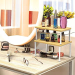 Wood & Metal Top Expandable Counter Shelf