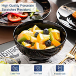 16 Piece Porcelain Dish Sets White Plates And Bowls Set