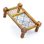 Traditional Decorative Asian Cot Tray For Snacks Drinks