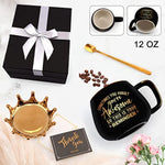 Graduation Gifts for Her Funny Retirement Gifts Black Crown Coffee Mugs with Gift Card