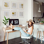 16x16 inch Tempered Glass Square Picture Frame Wall Hook Included