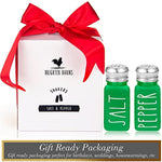 Stainless Steel Lid Glass Salt and Pepper Shakers