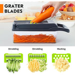 Multifunctional 13 In 1 Food Chopper With 8 Blades Carrot And Garlic Chopper With Container