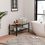 Bamboo Stackable Shoe Shelf Storage Organizer