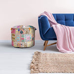 Ethnic Embroidered Pouf Cover