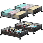 Under Bed Shoe Storage Organizer Drawer With Weels