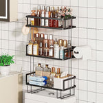 Upgrade Over The Toilet Storage Organizer for Bathroom With Hooks