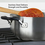 Casserole-with-Lid,-4-Quart,-Brushed-Stainless-Steel