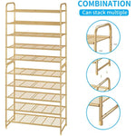 Expandable Adjustable Wire Grid Shoe Organizer