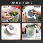 Small Manual Lettuce Spinner With Built In Draining System