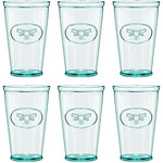 Relief Hiball Drinking Glass Recycled Green Glass Drinkware