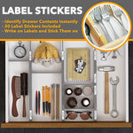 Kitchen Adjustable Drawer Organizers With Labels
