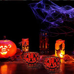 osaic Glass tealight Holders with Maple Leave for Halloween & Thanksgiving Party Decorations