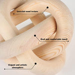 3 Link Wood Knot Decor Hand Carved Coffee Table Decor