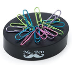 Magnetic Desk Toy with Colored and Silver Paper Clips, 100 Pieces