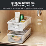 Multipurpose Organizer with Divided Slide-Out Storage Bins for Bathroom