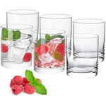 Heat Resistant Drinking Glasses Set Of 6 Double Fashioned Glass Lowball Tumblers