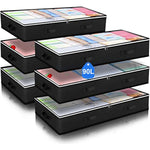 Thick Fabric Storage Bins with Clear Window and Reinforced Handles