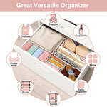Foldable Closet Organizers and Storage Dresser Drawer Dividers for Clothes, Socks, Scarves & Ties
