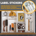 Kitchen Adjustable Drawer Organizers With Labels
