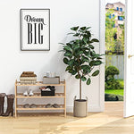 Bamboo Stackable Shoe Shelf Storage Organizer