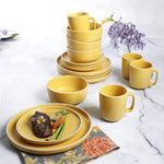16 Piece Round Kitchen Dinnerware Sets Service For Four