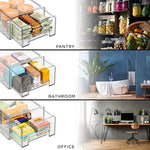 Clear Stackable Pull Out Refrigerator Organizer Bins