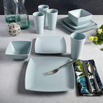 Soho Grayson Square Melamine Dinnerware Set Service For Four 16Pcs
