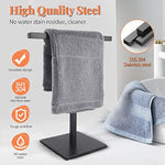 T-Shape Stainless Steel Hand Towel Holder for Bathroom