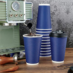80 Pack Three Layer Insulated Coffee Cups With Lid And Straws For Parties Picnic And Travel
