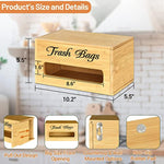 Bamboo Trash Bag Dispenser Wall Mounted