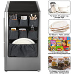 Fridge Dust Cover Top with 15 Extra Large Fabric Pockets for Spice, Cutlery & Napkins