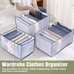 4 Pcs Wardrobe Clothes Organizer 7 Grids