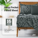 Microfiber 1800 Thread Count Brushed Bed Sheet California King King Queen