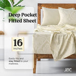 Microfiber 1800 Thread Count Brushed Bed Sheet California King King Queen