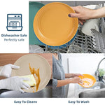 36 Piece Unbreakable Dinnerware Sets Reusable Wheat Straw Plates And Bowls Sets