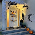 6 Pcs Halloween Giant Hairy Spiders Decorations