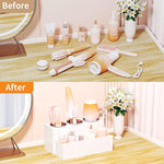 Acrylic Hair Dryer and Styling Holder for Bathroom Countertop