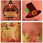 Thanksgiving Turkey Maple Leaves Pumpkin Banner, 8.2 x 1.5 FT