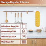 2Pcs Reusable Plastic Bag Organizer Wall Mount