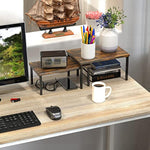 Wood & Metal Top Expandable Counter Shelf