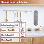 2Pcs Reusable Plastic Bag Organizer Wall Mount
